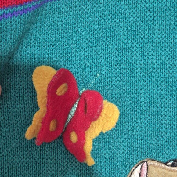 RARE Vtg Disney Store Kids Knit Sweater Lion King Nala 3D Colorful 90s Style - Picture 3 of 10